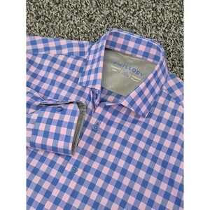 Twillory Shirt Mens White 16-34/35 Pink Plaid Long Sleeve Button Up Performance